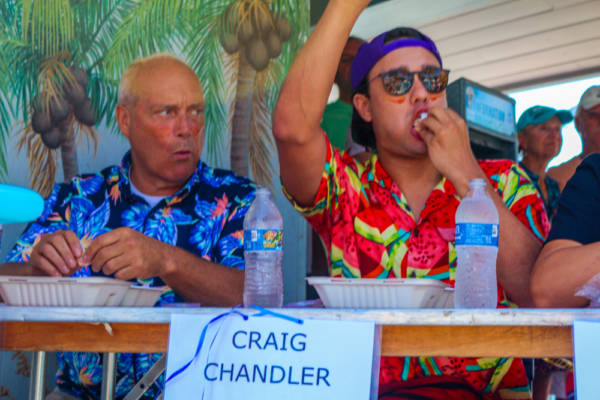 beach shrimp eating championship contestant craig chandler